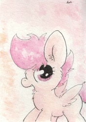 Size: 802x1135 | Tagged: safe, artist:slightlyshade, derpibooru import, scootaloo, solo, traditional art