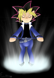 Size: 500x714 | Tagged: safe, artist:scouthiro, ponified, solo, yu-gi-oh!, yugi muto