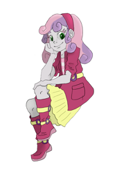 Size: 1329x1965 | Tagged: safe, artist:atane27, sweetie belle, equestria girls, equestria girls outfit, simple background, solo, white background