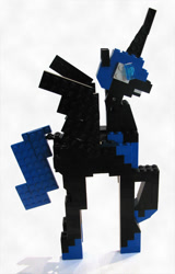 Size: 770x1200 | Tagged: safe, artist:scootabyte, nightmare moon, lego, photo, solo