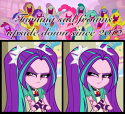 Size: 1000x910 | Tagged: safe, screencap, aria blaze, equestria girls, rainbow rocks, frown upside down, inverted mouth