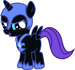 Size: 4000x3751 | Tagged: safe, artist:ragerer, nightmare moon, .svg available, absurd resolution, cute, filly, foal, nightmare woon, simple background, solo, transparent background, vector