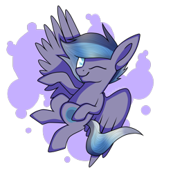 Size: 4500x4500 | Tagged: safe, artist:jandi-seal, oc, oc only, pegasus, pony, absurd resolution, simple background, solo, transparent background, wink