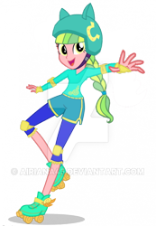 Size: 400x577 | Tagged: safe, artist:airiana45, lemon zest, equestria girls, friendship games, alternate universe, simple background, solo, transparent background, watermark