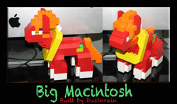 Size: 1733x1020 | Tagged: safe, artist:dustnrain, big macintosh, earth pony, pony, imac, lego, male, photo, solo, stallion