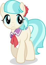 Size: 4909x6944 | Tagged: safe, artist:drewdini, coco pommel, earth pony, pony, absurd resolution, cocobetes, cute, female, mare, simple background, solo, transparent background, vector