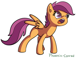 Size: 1046x800 | Tagged: safe, artist:phoenix-conrad, scootaloo, pegasus, pony, angry, female, filly, open mouth, simple background, solo, transparent background, yelling