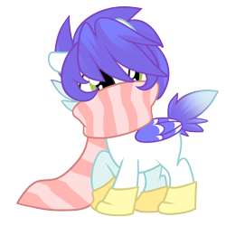 Size: 1534x1537 | Tagged: safe, artist:wicklesmack, oc, oc only, oc:wickle smack, pegasus, pony, clothes, scarf, solo, younger