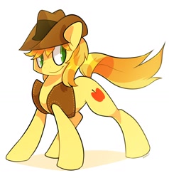 Size: 1280x1346 | Tagged: safe, artist:kilo, braeburn, earth pony, pony, cowboy hat, male, solo, two toned mane