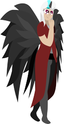 Size: 2795x5432 | Tagged: safe, artist:shadelow, oc, oc only, oc:shadelow, alicorn, human, absurd resolution, alicorn humanization, alicorn oc, clothes, dress, female, horned humanization, humanized, humanized oc, shirt, simple background, solo, transparent background, winged humanization