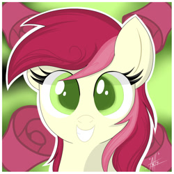 Size: 1000x1000 | Tagged: safe, artist:anon3mau5, roseluck, earth pony, pony, bust, female, mare, solo, two toned mane