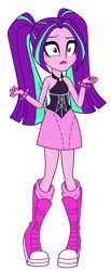 Size: 2056x5000 | Tagged: safe, artist:mixiepie, aria blaze, equestria girls, rainbow rocks, clothes swap, simple background, sleeveless, solo, transparent background, vector