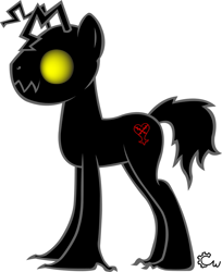 Size: 653x800 | Tagged: safe, artist:cogweaver, crossover, heartless, kingdom hearts, ponified, solo