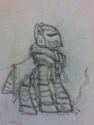 Size: 720x960 | Tagged: safe, oc, oc only, fallout equestria, power armor, powered exoskeleton, solo