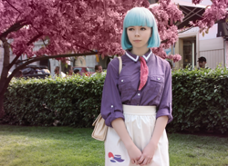 Size: 1504x1101 | Tagged: safe, artist:sewingintherain, coco pommel, human, clothes, cosplay, costume, irl, irl human, photo, solo