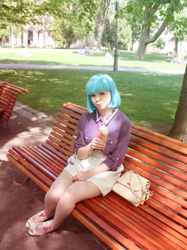 Size: 1416x1893 | Tagged: safe, artist:sewingintherain, coco pommel, human, clothes, cosplay, costume, irl, irl human, photo, solo