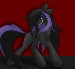 Size: 1200x1100 | Tagged: safe, artist:rubi, oc, oc only, oc:twisted sinensis, pony, blank flank, growling, sharp teeth, solo