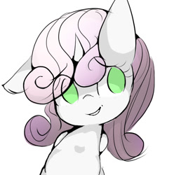 Size: 603x608 | Tagged: safe, artist:skippy_the_moon, sweetie belle, grin, pixiv, solo