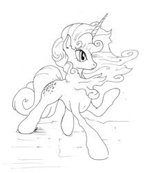 Size: 826x966 | Tagged: safe, artist:php64, sweetie belle, monochrome, nightmare sweetie belle, solo