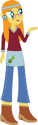 Size: 526x1735 | Tagged: safe, artist:sketchmcreations, idw, equestria girls, clothes, equestria girls-ified, hippie, inkscape, simple background, solo, transparent background, vector, wheat grass