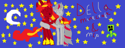 Size: 1018x395 | Tagged: safe, artist:awsome pony mlp, oc, oc only, oc:double stitch, oc:flame princess, cute