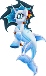 Size: 607x1000 | Tagged: safe, artist:blackfreya, oc, oc only, oc:sea breeze, merpony, happy, open mouth, simple background, solo, species swap, transparent background