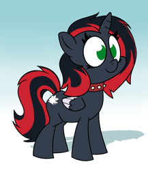 Size: 1301x1500 | Tagged: safe, artist:anotheraverageartist, oc, oc only, alicorn, pony, alicorn oc, collar, solo