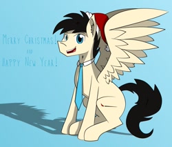 Size: 969x825 | Tagged: safe, artist:kenolax21, oc, oc only, christmas, hat, santa hat, solo