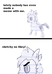 Size: 423x600 | Tagged: safe, derpibooru import, oc, oc only, oc:sketchy the notebook pony, lined paper