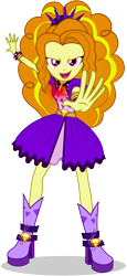 Size: 6000x13000 | Tagged: safe, artist:caliazian, adagio dazzle, equestria girls, rainbow rocks, .ai available, absurd resolution, amulet, boots, clothes, high heel boots, looking at you, necklace, open mouth, shoes, simple background, singing, solo, transparent background, vector, welcome to the show