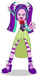 Size: 6000x12000 | Tagged: safe, artist:caliazian, aria blaze, equestria girls, rainbow rocks, .ai available, absurd resolution, amulet, looking at you, necklace, open mouth, simple background, singing, sleeveless, solo, transparent background, vector, welcome to the show
