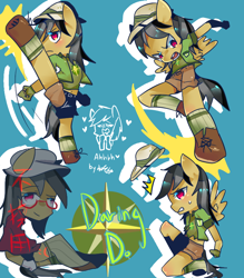 Size: 700x800 | Tagged: safe, artist:shaochi, daring do, anthro, ambiguous facial structure, midriff, pixiv, solo