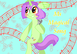 Size: 800x568 | Tagged: safe, artist:opya, oc, oc only, oc:magical song, solo