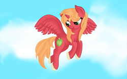 Size: 1920x1200 | Tagged: safe, artist:klemm, big macintosh, macareina, alicorn, pony, princess big mac, rule 63, solo