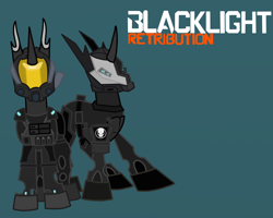 Size: 2560x2048 | Tagged: safe, changeling, armor, blacklight retribution, crossover, helmet, science fiction, video game