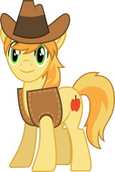 Size: 669x1000 | Tagged: safe, artist:floppychiptunes, braeburn, pony, looking at you, simple background, solo, transparent background, vector