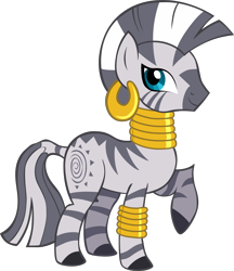 Size: 3382x3908 | Tagged: safe, artist:shelltoon, zecora, zebra, high res, looking at you, sideways, simple background, solo, transparent background, vector