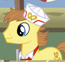 Size: 220x212 | Tagged: safe, screencap, rarity takes manehattan, background pony, hat, solo, wetzel