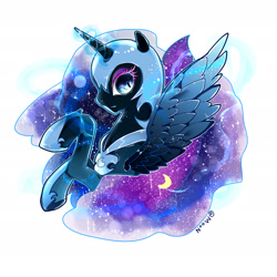 Size: 2647x2647 | Tagged: safe, nightmare moon, alicorn, pony, female, mare, pixiv, simple background, solo, white background