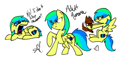 Size: 900x420 | Tagged: safe, artist:universal-tiger, oc, oc only, oc:aurora, oc:aurora dawn, cat, adult, captain hook the biker gorilla, crying, rainbow dash presents