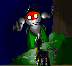 Size: 931x850 | Tagged: safe, artist:trackpad mcderp, zecora, zebra, crossover, flatwoods monster