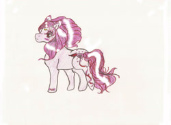 Size: 3507x2550 | Tagged: safe, artist:serennac, chibi-usa, ponified, sailor moon, solo, traditional art