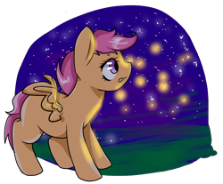 Size: 4515x3744 | Tagged: safe, artist:gigandjett, derpibooru import, scootaloo, firefly (insect), night