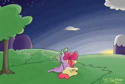 Size: 1200x800 | Tagged: safe, artist:feather, apple bloom, spike, dragon, female, male, shipping, spikebloom, straight