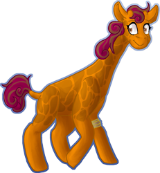 Size: 1093x1182 | Tagged: safe, artist:rockygems, oc, oc only, oc:dapples, giraffe, solo