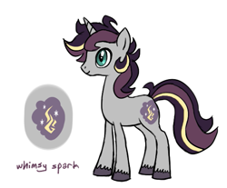 Size: 575x475 | Tagged: safe, artist:salvicorn, oc, oc only, oc:whimsy spark, solo