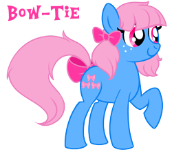 Size: 3381x2975 | Tagged: safe, artist:redshoebox, derpibooru import, bow tie (g1), earth pony, pony, g1, bow, female, g1 to g4, hair bow, mare, simple background, smiling, solo, tail bow, transparent background