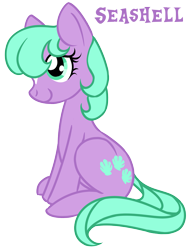Size: 2975x3850 | Tagged: safe, artist:redshoebox, seashell (g1), earth pony, pony, g1, g4, g1 to g4, generation leap, simple background, sitting, solo, star (coat marking), transparent background, vector