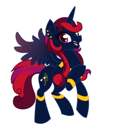 Size: 1024x1123 | Tagged: safe, artist:xnightmelody, oc, oc only, oc:trixz beat, alicorn, pony, alicorn oc, solo