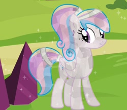 Size: 959x832 | Tagged: safe, artist:pilot231, oc, oc only, oc:orient duetta wonder, crystal pony, pony, crystallized, earring, solo, vector